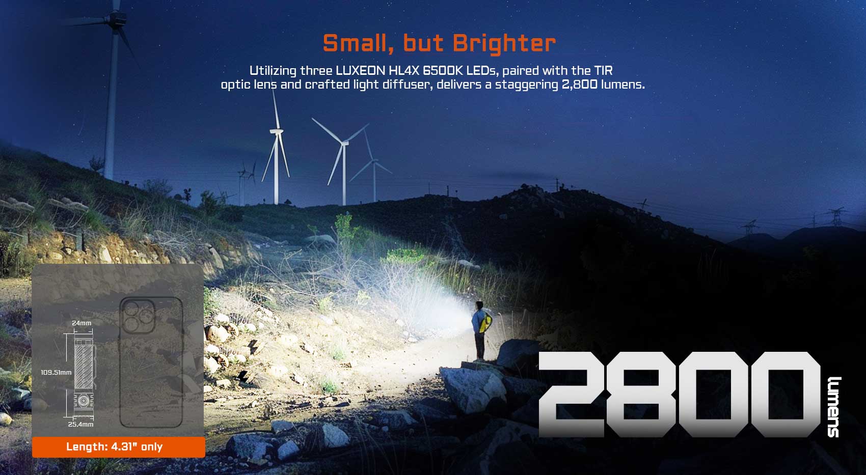 portable ultrabright flashlight