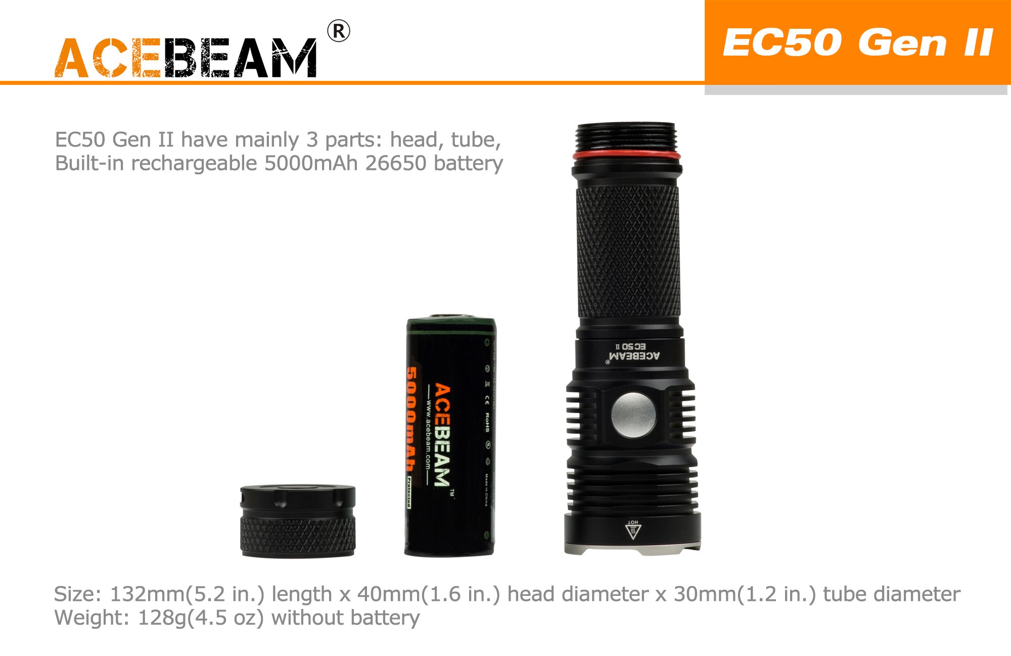 Acebeam Ec50 Gen Rechargeable Edc Flashlight Acebeam Official Site
