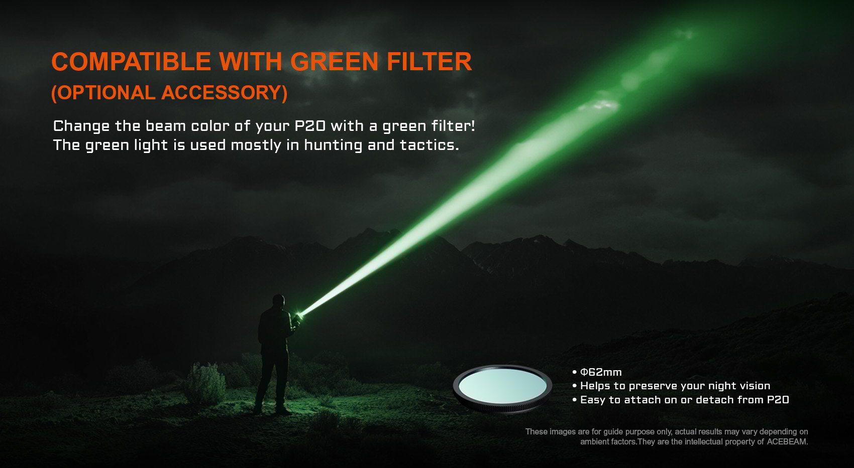 patible with green filter