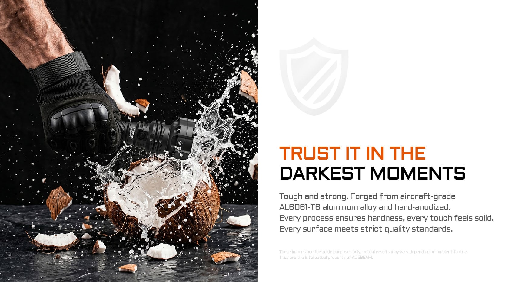 P20 Mini Long Distance Tactical Flashlight size and carry detail highlighting 21700 battery power