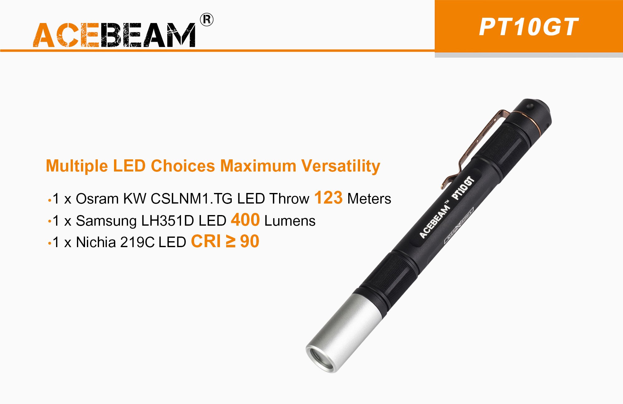 PT10-GT Pen Light|AceBeam® Official Store | Flashlights, Tactical 