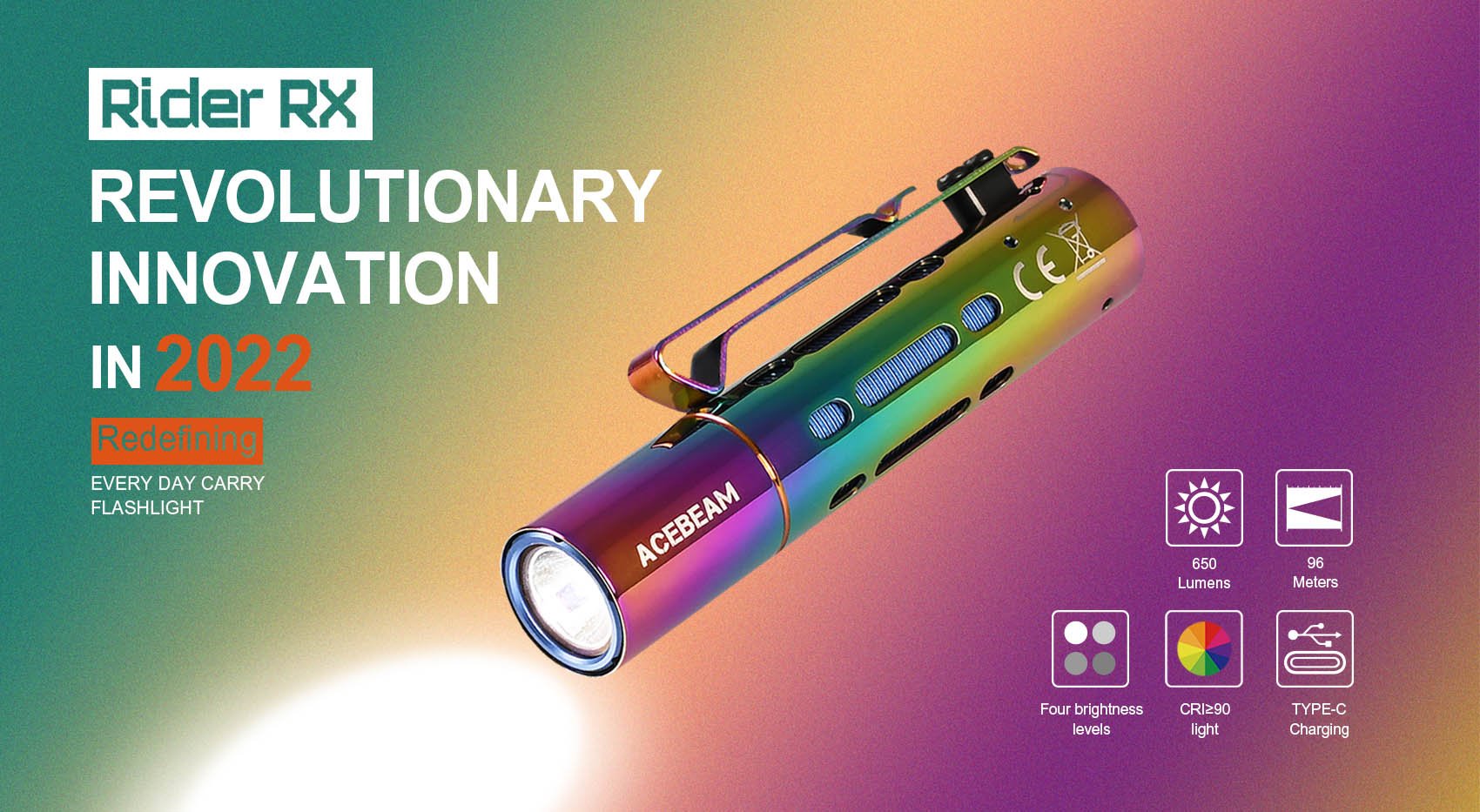 Rider RX AL AA Flashlight, AceBeam® Official Store