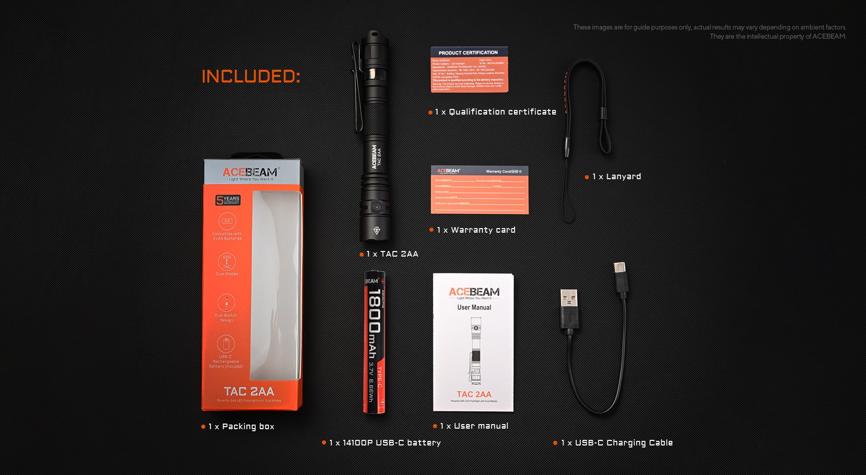 TAC 2AA flashlight package