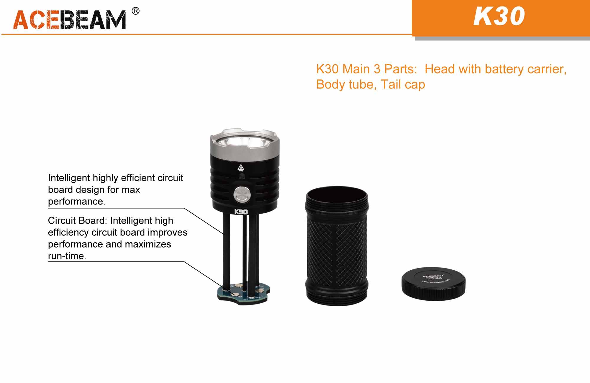 アウトドア ライト/ランタン K30 Compact Flashlight|AceBeam® Official Store | Flashlights 