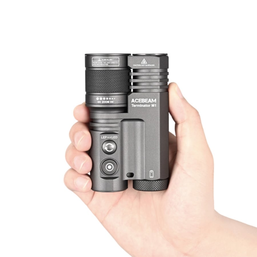 ACEBEAM Terminator M1 Dual Head LEP/LED Flashlight - White Laser Flashlight