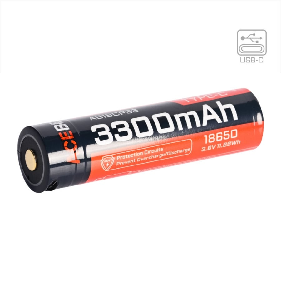 Picture of 18650 3300mAh Battery USB-C Rechargeable