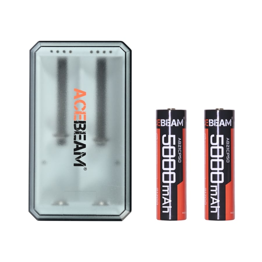 ACEBEAM 21700 USB-C Rechargeable Batteries Set with A2 Storage Box - product view 1