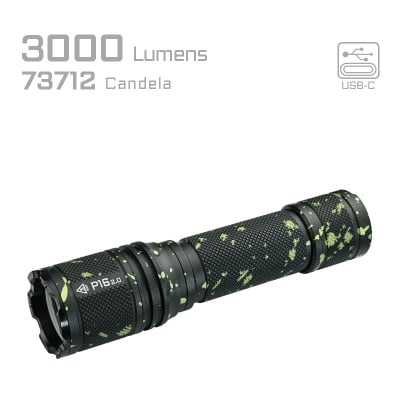Picture of P16 2.0 Dual Tail Switch Tactical Flashlight with Three Modes