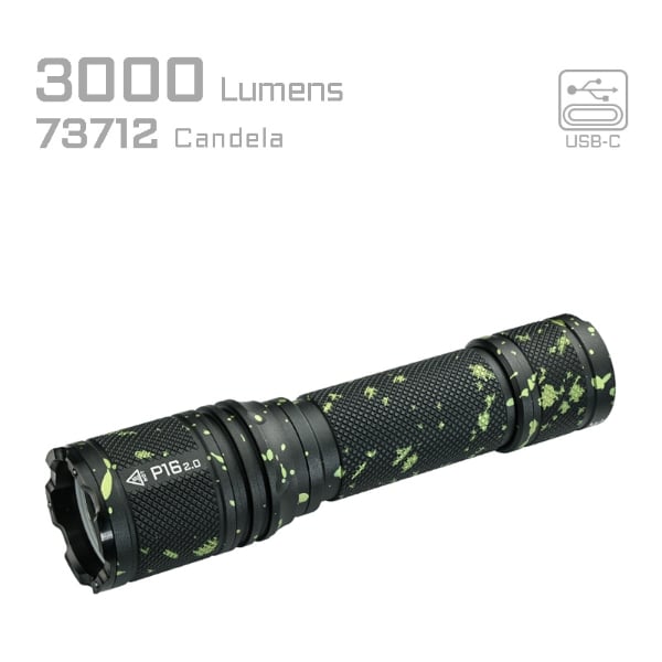Picture of P16 2.0 Dual Tail Switch Tactical Flashlight with Three Modes
