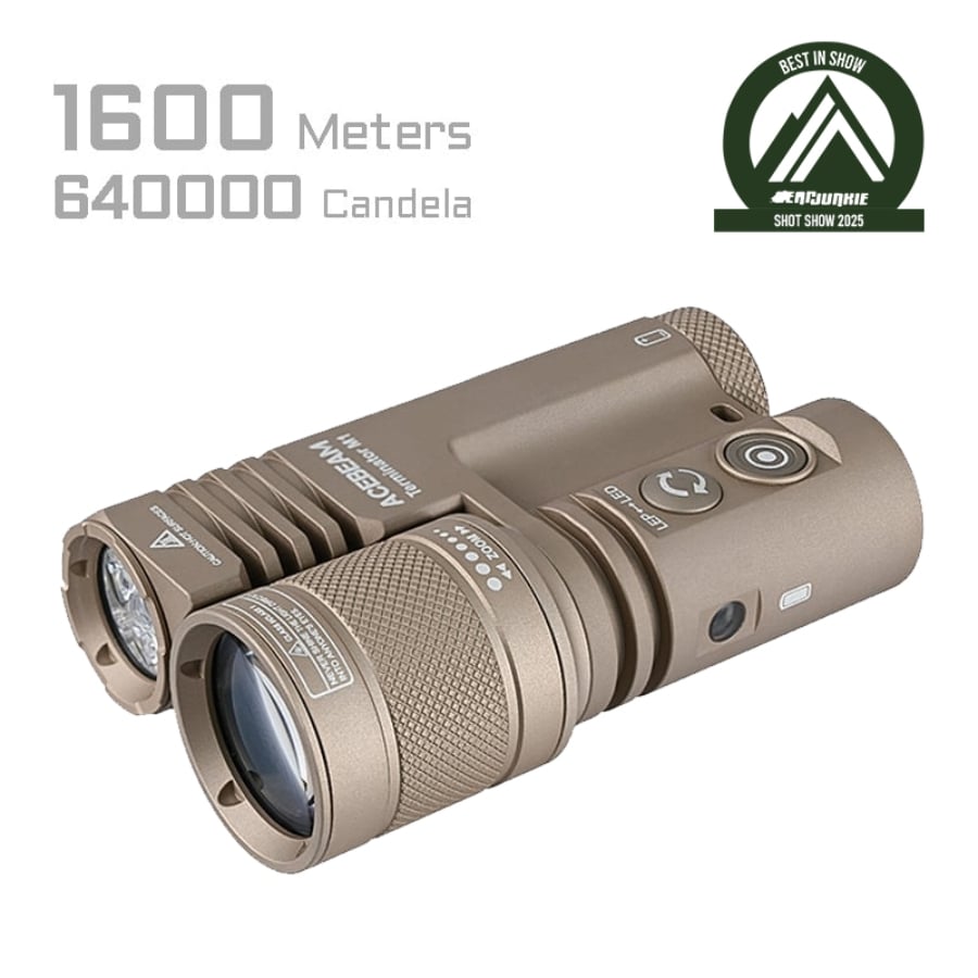 ACEBEAM Terminator M1 Dual Head LEP/LED Flashlight - LEP Flashlight