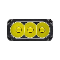 Front optic bezel of Acebeam X35 with triple Cree XHP70.2 LED emitters