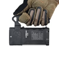 Acebeam X35 flashlight with detachable handle and tactical grip accessories