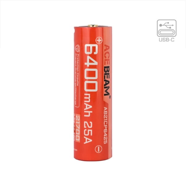ACEBEAM 21700 6400 mAh 25A Battery USB-C Rechargeable - product view 2