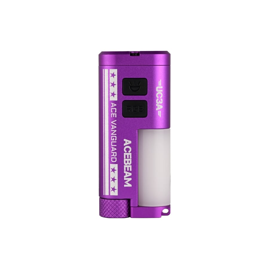 Acebeam UC3A Vanguard Racing Series Dual Fuel AAA EDC Flashlight in Apex Violet Purple