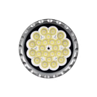 Acebeam X80GT 3 flashlight head close-up showing 24 high-intensity 6000K white LEDs
