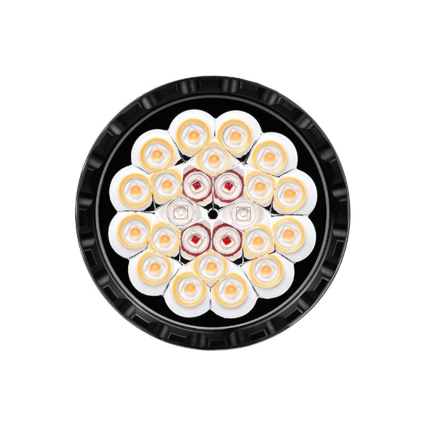 Acebeam X80GT 3 519A Head with 18 Nichia high-CRI LEDs, 4 red LEDs, and 2 UV LEDs