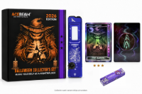 ACEBEAM Night Shift Halloween Collector's Set: UC25 SFT25R flashlight with 490 nm cyan laser, Keylite 500 and ACE Vanguard card