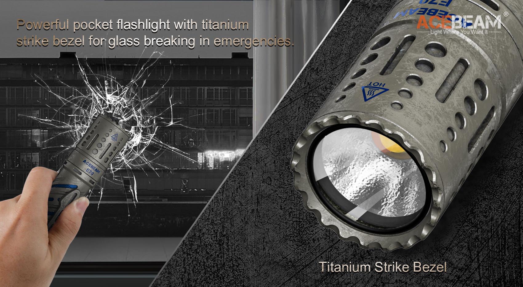 E70-TI EDC Flashlight, AceBeam® Official Store